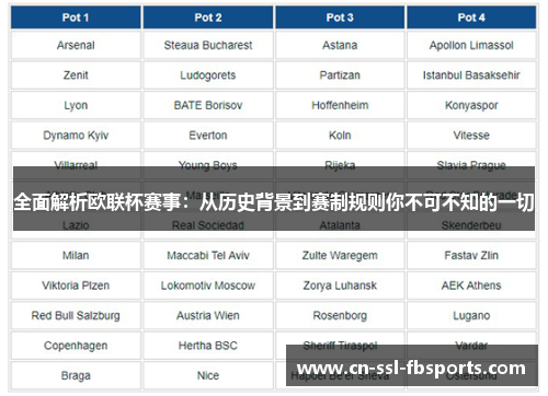全面解析欧联杯赛事：从历史背景到赛制规则你不可不知的一切
